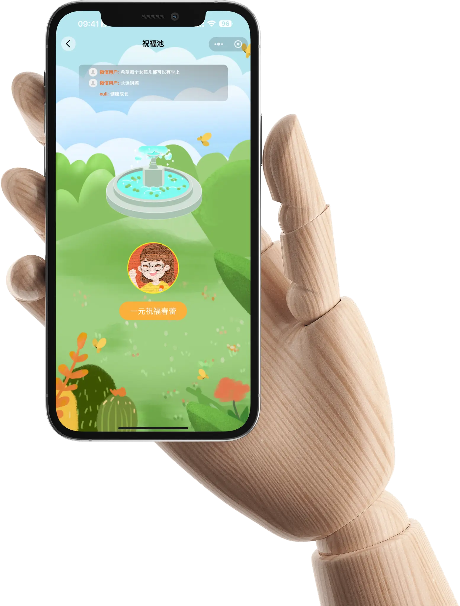 Device-in-hand view